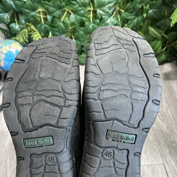 Josef Seibel Kongo Men’s Leather Black Shoes Size 46
